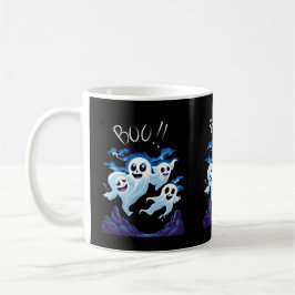 Caneca De Café Halloween Boo Ghosts