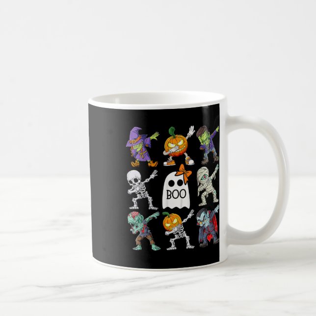 Caneca De Café Halloween Boys Skeleton Zombie Pumpkin Single Boo (Direita)