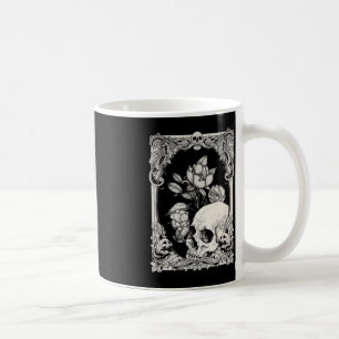 Caneca De Café Halloween Caveira Pastel Gótico Flor Gótico Floral
