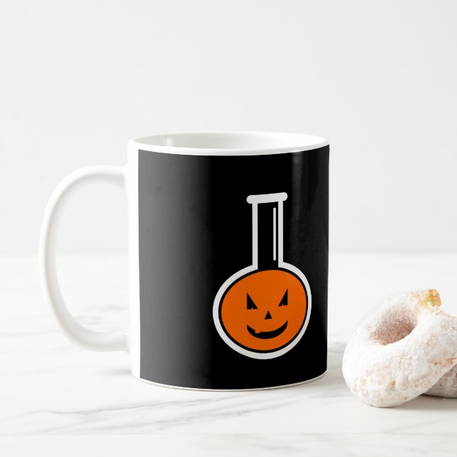 Caneca De Café Halloween Chemistry Pumpkin Coffee Mug (Com Donut)