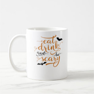 Caneca De Café Halloween Coma Beba E Seja Assustador Criativo Cas