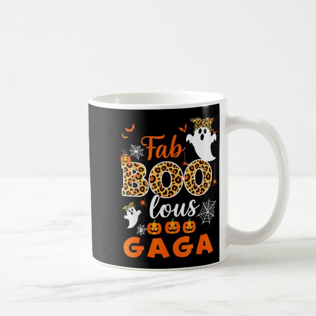Caneca De Café Halloween Costume Cute Leopard Boo Gaga Soky Ghost (Direita)