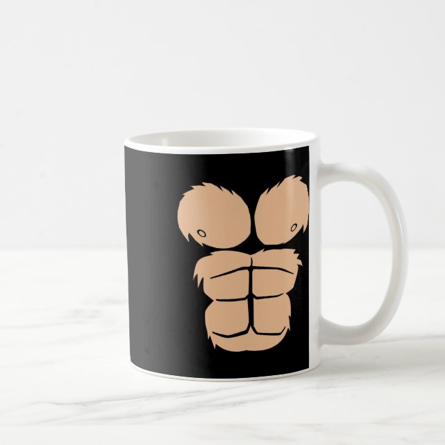 Caneca De Café Halloween Costume Divertido Macaco Gorilla Chest S (Direita)