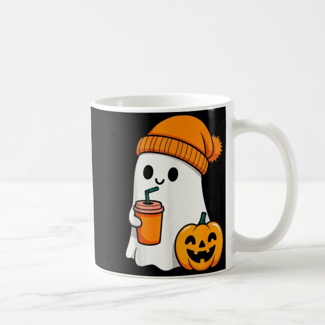 Caneca De Café Halloween Costume Ghost Drinking Pumpkin Men Women (Direita)