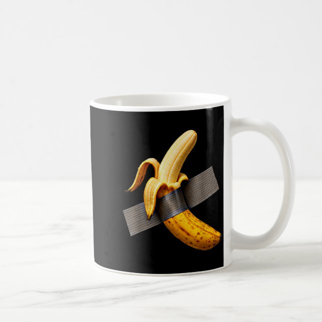 Caneca De Café Halloween Costume Peeled Banana Funny Duct Tape Ba (Direita)