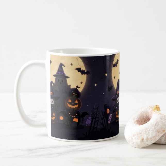 Caneca De Café Halloween Cup Design for Coffee and Tea Lovers (Com Donut)