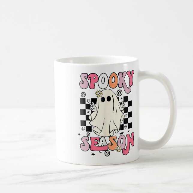 Caneca De Café Halloween Cute Ghost Spooky Season (Direita)