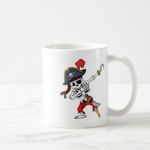 Caneca De Café Halloween Dabbing Pirate Skeleton Diversão Dab Boy