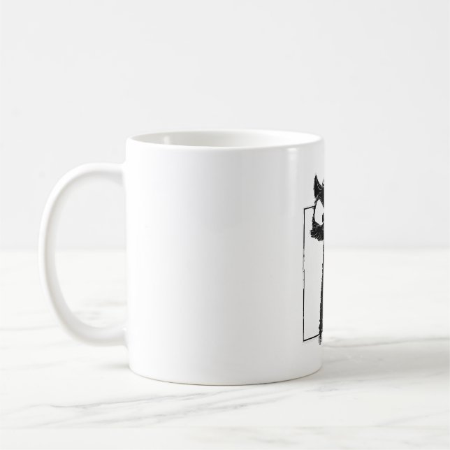 Caneca De Café Halloween de Beisebol Gato Negro (Esquerda)