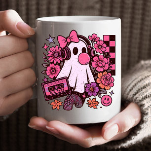 Caneca De Café Halloween de Bublegum Aestético Retro Ghost Girl