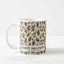 Caneca De Café Halloween de Cartoonish Skulls assustador