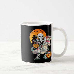 Caneca De Café Halloween Dinossaur T Rex Skeleton Garotos Assusta