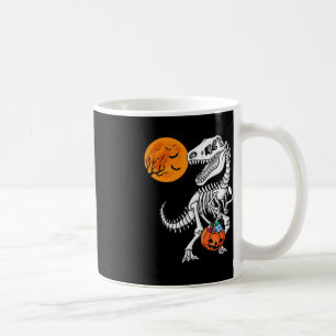 Caneca De Café Halloween Dinossaur T Rex Skeleton Garotos Assusta