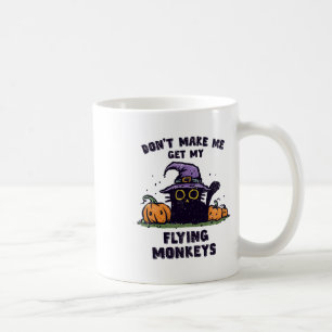 Caneca De Café Halloween do Gato de Trás - Não me faça pegar o me