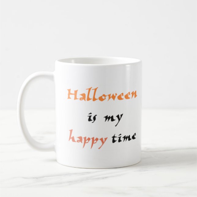 Caneca De Café halloween é tempo feliz Mug (Esquerda)