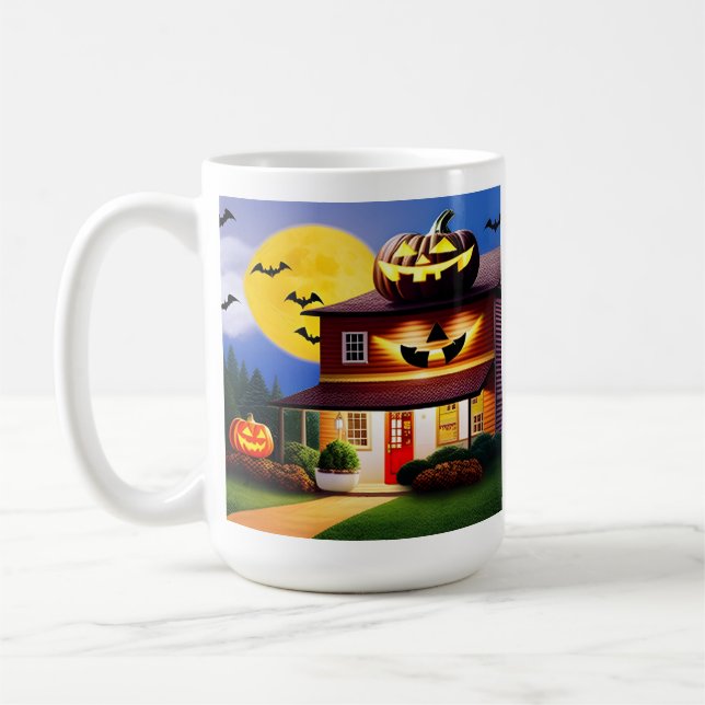 Caneca De Café Halloween Edition - Lâmpada Branca de Café (Esquerda)