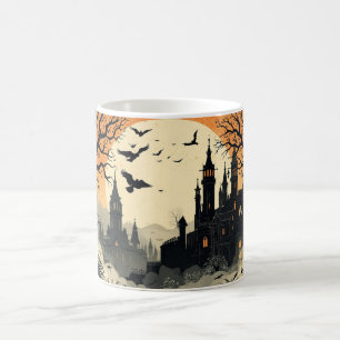 Caneca De Café Halloween Elegante Moderno Personalizado Adicione