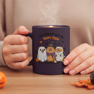 Caneca De Café Halloween Engraçado Design da Equipe Cappy com Seu