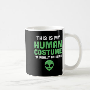 Caneca De Café Halloween Figurume Humano Sou Alienígena Homens En