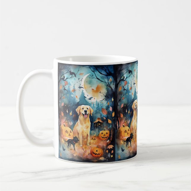 Caneca De Café Halloween Finnish Lappund Com Abóboras Assustador  (Esquerda)
