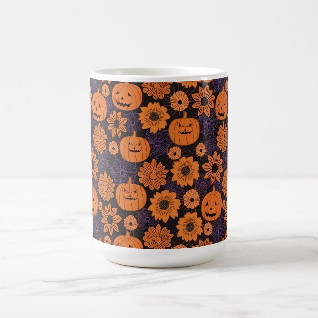 Caneca De Café Halloween Floral (Centro)