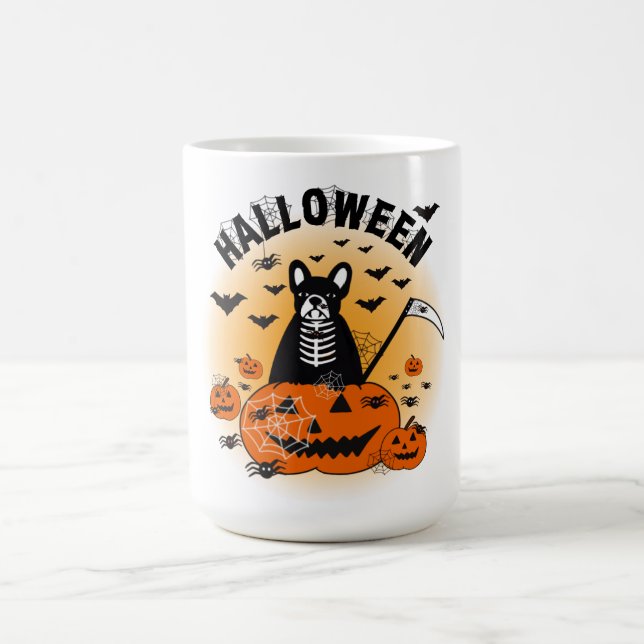Caneca De Café Halloween Frenchie (Centro)