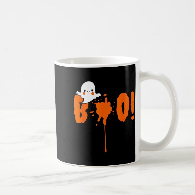 Caneca De Café Halloween Funny Cute Ghost Boo! Design Gift  (Direita)