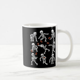 Caneca De Café Halloween Futebol Americano Esqueletos Homens Engr