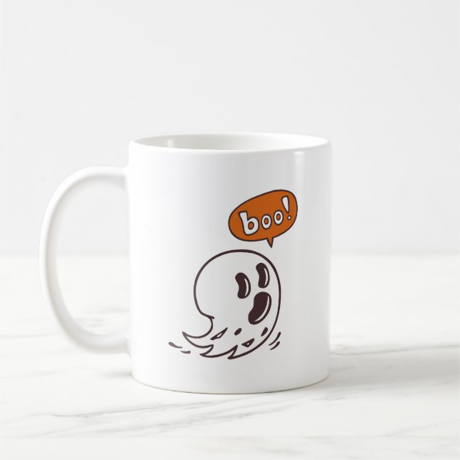 Caneca De Café Halloween Ghost Boo Mug (Esquerda)