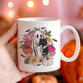 Caneca De Café Halloween Ghost Girly