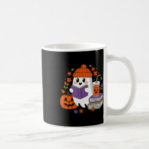 Caneca De Café Halloween Ghost Reading Book Amadurece Ghost Coffe