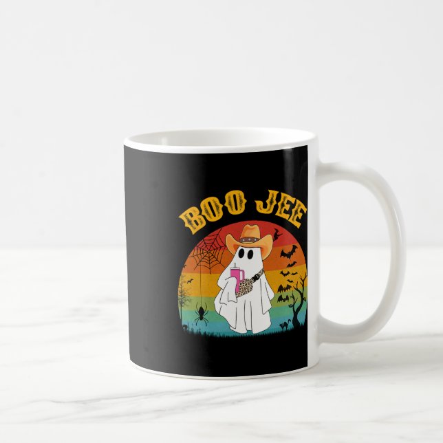 Caneca De Café Halloween Ghost Spooky Figurume Boo Jee Ghost Com (Direita)