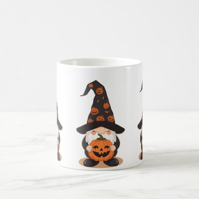Caneca De Café Halloween Gnome Mug | Cute Pumpkin Coffee Cup (Centro)