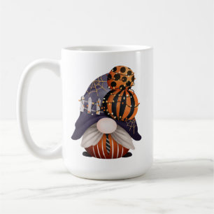 Caneca De Café Halloween Gnomo Purple e Orange
