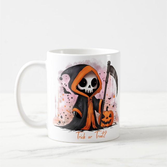 Caneca De Café Halloween Grim Reaper (Esquerda)
