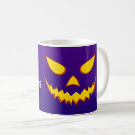 Caneca De Café Halloween Grinning Face Jack o Lanterna Pumpkin