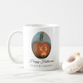 Caneca De Café Halloween Gritando Jack O Lanterna Pumpkin Pastel