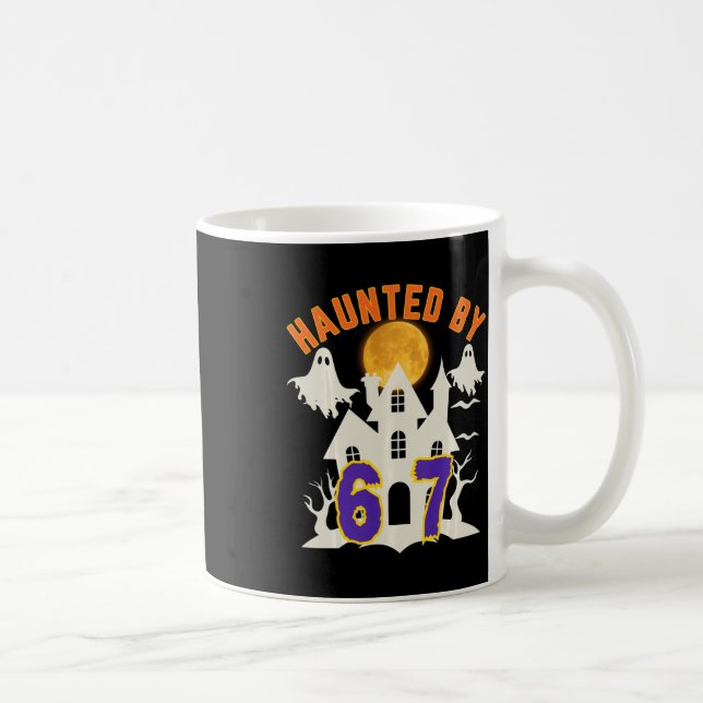 Caneca De Café Halloween Haunted Ghost 67 Six Seven Meme  (Direita)