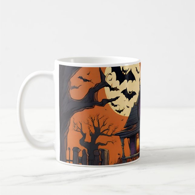 Caneca De Café Halloween Haunted House (Esquerda)