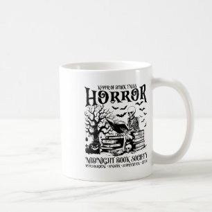 Caneca De Café Halloween Horror Midnight Book Club Society Litera