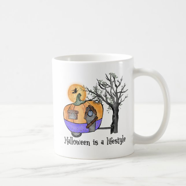 Caneca De Café Halloween Is A Lifestyle | Camper | Trailer (Direita)