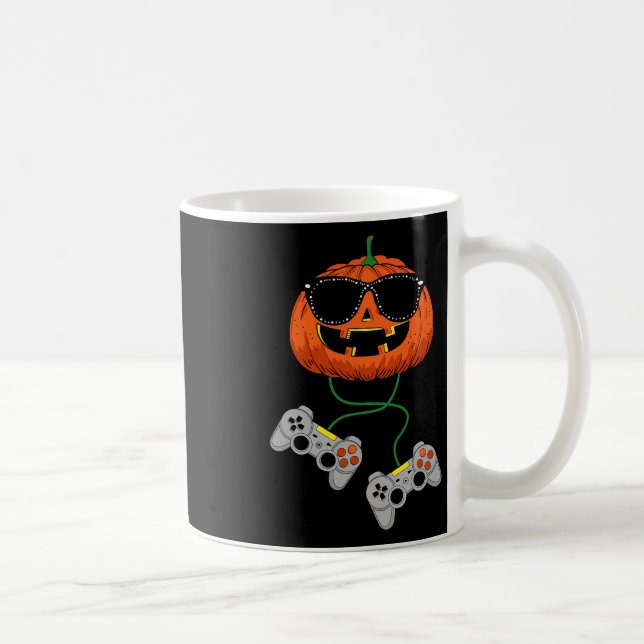 Caneca De Café Halloween Jack O Lantern Gamer Boys Brincadeira H (Direita)