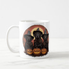 Caneca De Café Halloween Labrador Retriever Cachorros Bruxos