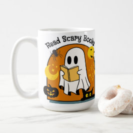 Caneca De Café Halloween Lê Livros Assustadores Ghost Black Cat M