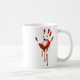 Caneca De Café Halloween Maldita Impressão de Mão Roupa Zombie