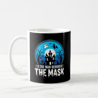 Caneca De Café Halloween Man Behind the Mask Haunted House