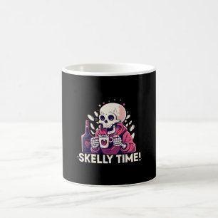 Caneca De Café halloween mas é hora do esqueleto