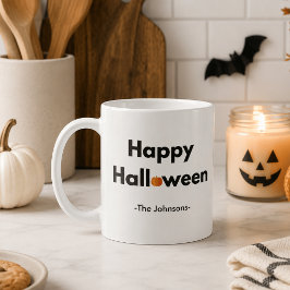Caneca De Café Halloween Minimalista Moderno – Personalizado