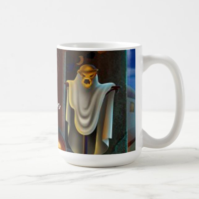 Caneca De Café Halloween Mug/Ghost e Pumpkins (Direita)