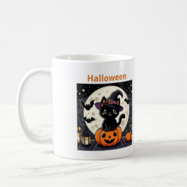 Caneca De Café Halloween mugs with a cat theme